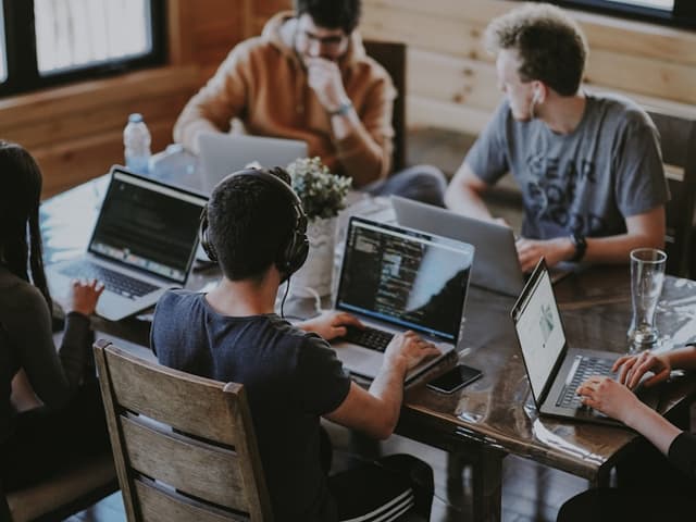 Team in modern office environment